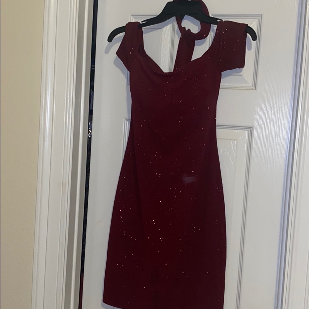 Sparkly Maroon Dress